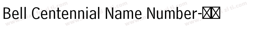 Bell Centennial Name Number字体转换